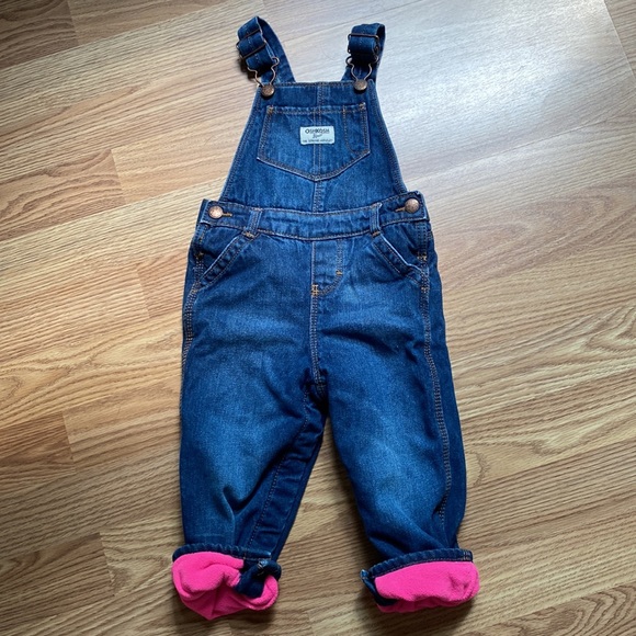 OshKosh B’gosh Jean overalls 24m fleece lined - Picture 3 of 7